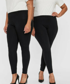 2-pak leggings med h?j talje fra Vero Moda Curve!