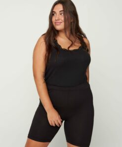 Basis cykelshorts i viskose fra Zizzi - NOOS