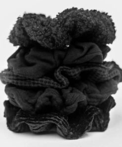 KITSCH - Assorted Textured Scrunchies 5pc