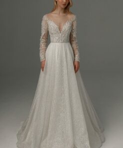 Wedding Dress Sabrina with Long Sleeves
