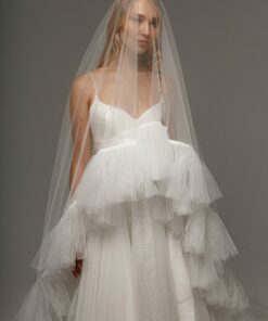 Two-Tier Wedding Veil with Ruffles