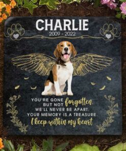 You're Gone But Not Forgotten - Personalized Memorial Stone, Pet Grave Marker - Upload Image, Memorial Gift, Sympathy Gift