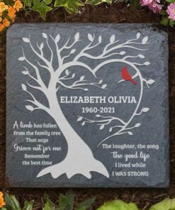 A Limb Has Fallen From The Family Tree - Personalized Memorial Stone, Human Grave Marker - Memorial Gift, Sympathy Gift