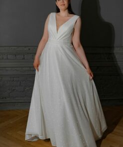 Plus Size Glitter Wedding Dress Kossy
