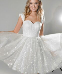 Short Sparkly Wedding Dress Milana