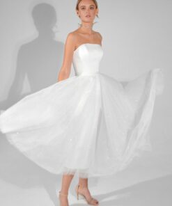 2 in 1 Midi Wedding Dress Monika