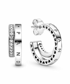 Pav�� Double Hoop Earrings