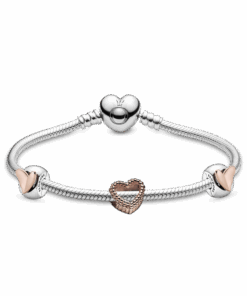 Love Hearts Bracelet and Charms Bundle Set