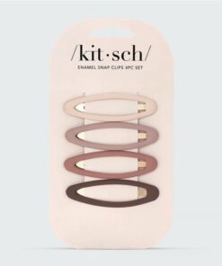 KITSCH - Enamel Snap Clips 4pc - Terracotta
