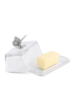 Glass Butter Dish - Butterfly