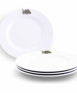 Oak Leaf Melamine Lunch Plates - Set of 4
