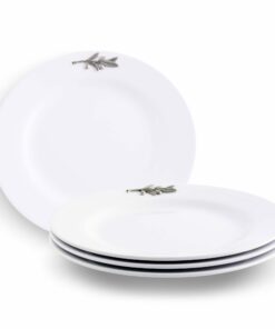 Olive Melamine Lunch Plates - Set of 4