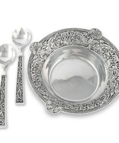 Concho Pattern Salad Bowl with Serving Set