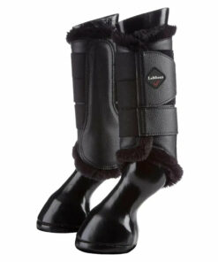 LeMieux Fleece Lined Brushing Boots Black - X Large, Black