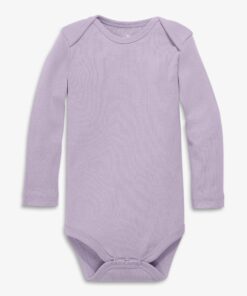 The organic long sleeve babysuit in seasonal colors