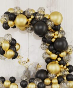108pcs-black-and-gold-decorative-balloon-garland-kit