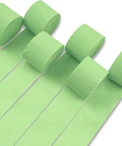 partywoo-crepe-paper-streamers-6-rolls-492ft-pack-of-pale-olive-crepe-paper-streamers-decorations-crepe-paper-for-birthday-decorations-party-decorations-wedding-decorations-1-8-in-x-82-ft-roll