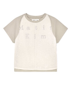 PINTUCK LAYERED SLIM CROP TOP IN LIGHT KHAKI