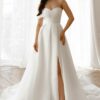 Organza Wedding Dress Enola with Leg Slit