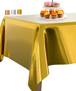 partywoo-gold-foil-tablecloth-54-x-108-inch-rectangle-party-tablecloth-foil-tablecloth-for-6-to-8-foot-table-metallic-table-cover-plastic-table-cloth-waterproof-for-birthday-wedding-1-pack