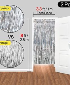 partywoo-foil-fringe-curtains-silver-2-pcs-3-3x6-6-ft-silver-streamers-fringe-backdrop-tinsel-backdrop-tinsel-curtain-metallic-door-shimmer-birthday-party-streamers-christmas-decorations