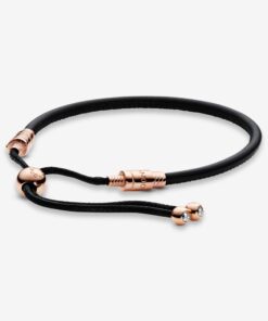 Pandora Moments Leather Slider Bracelet