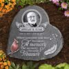 The Memory Becomes A Treasure - Personalized Memorial Stone, Human Grave Marker - Upload Image, Memorial Gift, Sympathy Gift