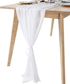 2pcs-ivory-chiffon-table-runner-27x120-inches-rustic-wedding-runner