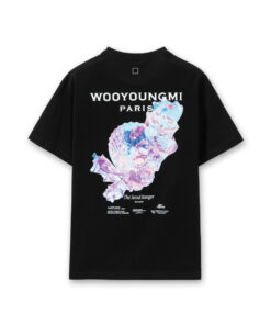 블랙 3D 코랄 백로고 티셔츠