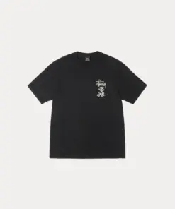 Double Dragon Tee Pigment Dyed in black – Stüssy