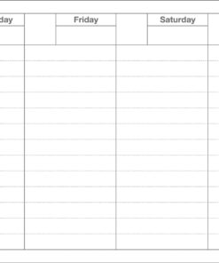 Weekly Schedule Planner Blue