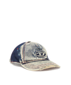 Baseball cap in treated denim