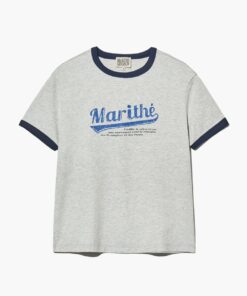 W VINTAGE BASEBALL RINGER TEE light heather gray