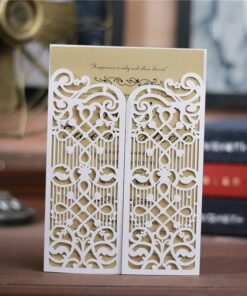 affordable-vintage-laser-cut-wedding-invitations-with-gate-design-lc038