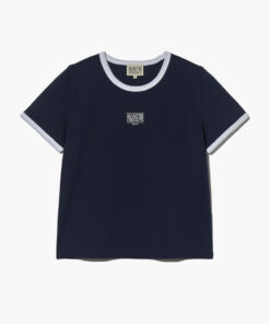 W CLASSIC LOGO RINGER TEE navy