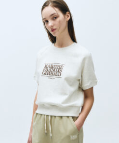 [5/2 예약발송] W CLASSIC LOGO HALF SWEATSHIRT oatmeal
