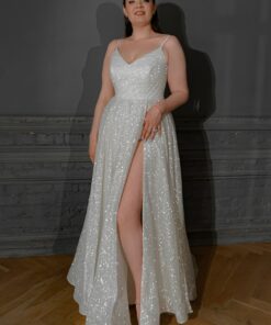 Plus Size Shiny Wedding Dress Bree