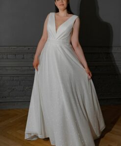 Plus Size Glitter Wedding Dress Kossy