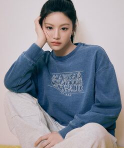 CLASSIC LOGO DYEING OVERSIZED SWEATSHIRT indigo