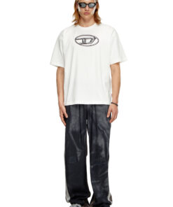 Faded T-shirt with Oval D print