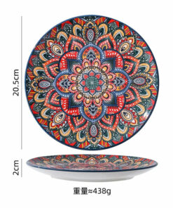 oem-odm-large-round-shallow-luxury-color-dinner-ceramic-tableware-set