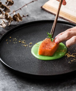 customisable-hotel-restaurant-used-black-buffet-plates-tableware-dinnerware-porcelain-glaze-catering-dinner-set