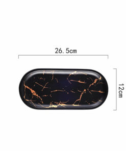 new-arrival-custom-black-round-oval-marble-serving-tray-ceramic-tray-serving-tray-for-home-hotel-restaurant