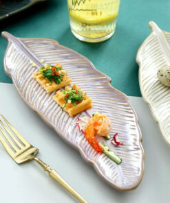 japanese-style-luxury-10-inch-ceramic-household-fish-dish-green-black-blue-white-decorative-ceramic-leaf-shape-susi-plate