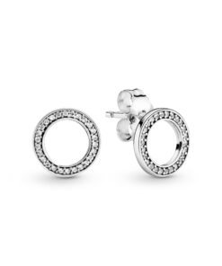 Sparkling Circle Stud Earrings
