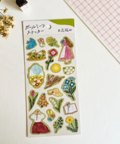 honwaka-gold-foil-sticker-picking-flowers