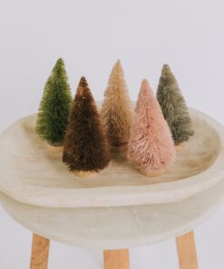 Sisal Bottle Brush Tree with Wood Base - 6 Colors