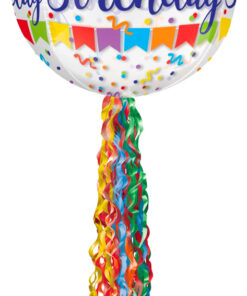 birthday celebration orbz balloon with tassel