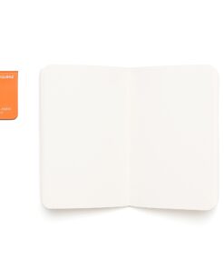 compact portable blank apricot notebook