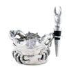 Crab Wine Caddy and Stopper Set